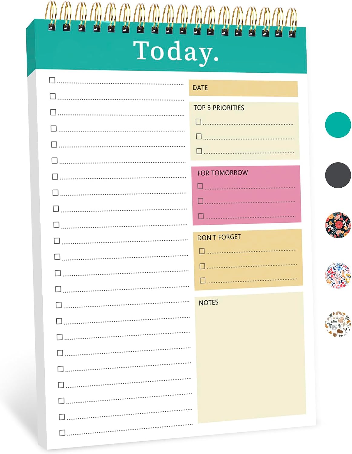 To Do List Notepad - To Do List Notebook for Work with 52 Sheets, Undated Daily Planner Perfect for Enhanced Productivity and Goal Achievement - Green