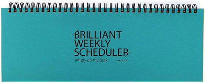 PAPERIAN Brilliant 2021 Weekly Planner - Wirebound Undated Gray Desk Planner (12 X 4.4 inches)