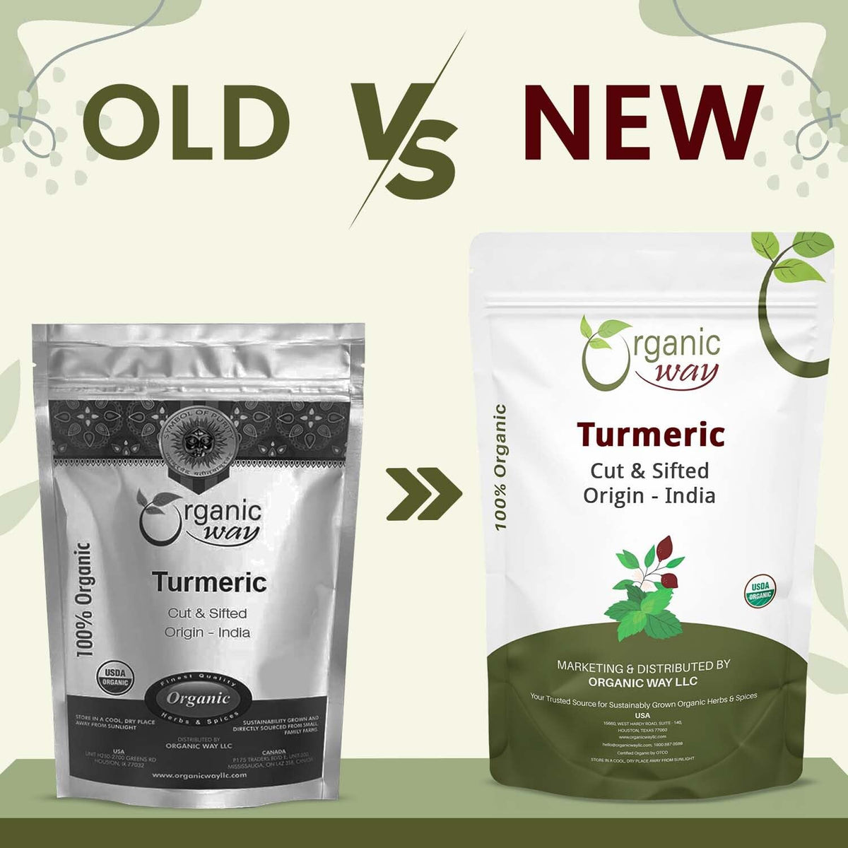 Organic Way Turmeric Root Cut & Sifted - Herbal Tea - (8 Ounce)