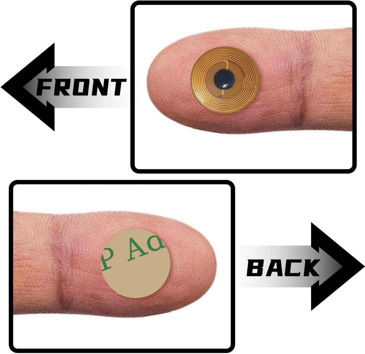 NFC Tags NTAG215 FPC Tag Stickers, Flexible Smart Nail Electronic Tags NFC Key Tag Waterproof Programmable RFID Sticker 10mm Round