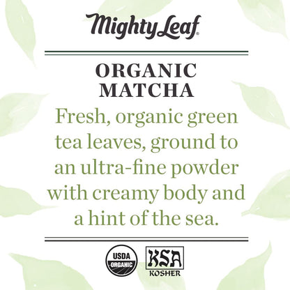 Mighty Leaf Tea Organic Matcha Green Tea, 12 Tea Bags