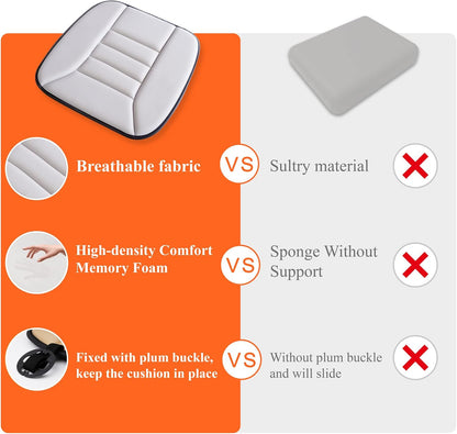 kingphenix Memory Foam Car Seat Cushion for Driver and Office Chair Comfort
