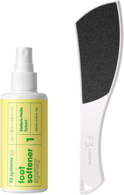 S-Line Emery Foot File, Colossal Double-Sided Pedicure Tool, Effective for Cracked Heel, Ergonomic Design for Easy Grip (White)