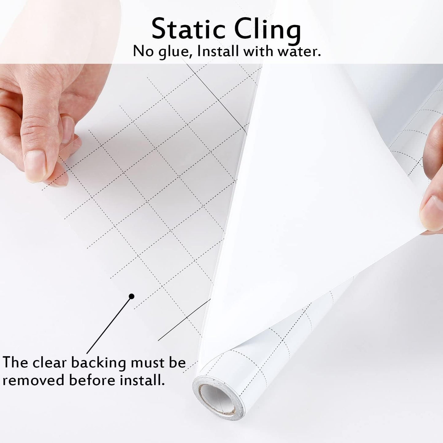 Blackout Window Film, Static Cling Window Tint 100% Light Blocking No-Glue Window Cover for Home Privacy, Room Darkening, Nap Time, Aquarium, Baby Room, Day Sleeping (Matte Black, 17.7x78.7 Inch)