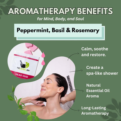 The Herbal Zen Head Hug Shower Steamer Aromatherapy Relief - 10 Pack
