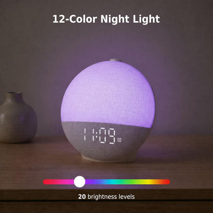 Sunrise Alarm Clock with Sound Machine, Natural Wake Up Light with Night Light, 30 Sleep Sounds, White Noise Machine Alarm Clocks for Bedrooms, Heavy Sleepers