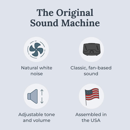 Yogasleep Dohm Classic (White) The Original White Noise Sound Machine, Soothing Natural Sounds from a Real Fan, Sleep Therapy for Adults & Baby, Noise Cancelling for Office Privacy & Meditation