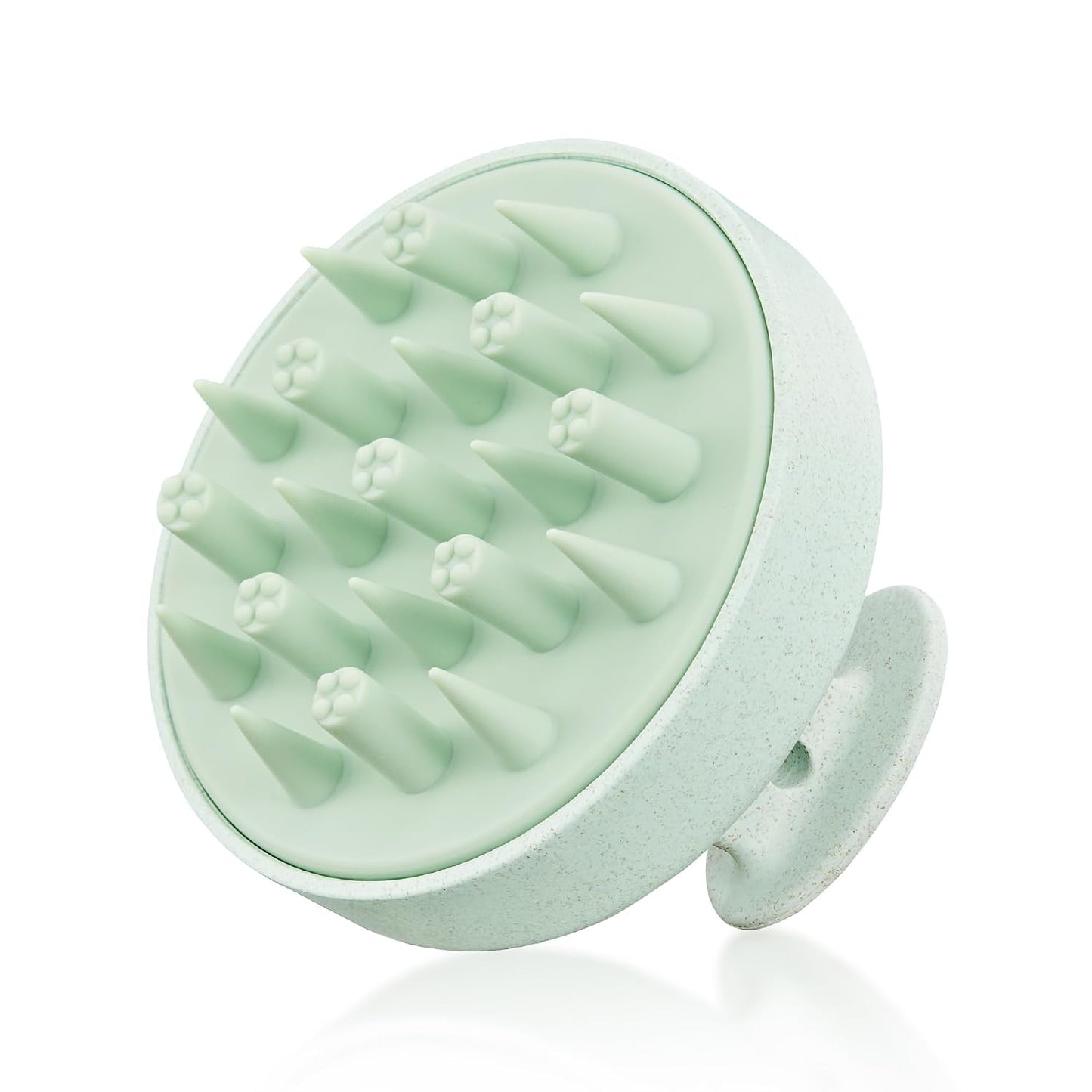 HEETA Hair Scalp Massager for Hair Growth, Shampoo Brush, Scalp Scrubber Exfoliator with Soft Silicone Bristles for Dandruff Removal to Relieve Stress, Wet Dry Use Updated Material, Beige