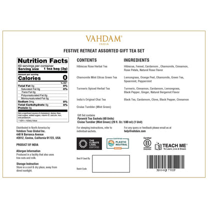 VAHDAM, Assorted Black Tea Loose Leaf Tea Gift Set (10 Flavors) Gift Ideas for Women & Men | Directly Sourced From Assam and Darjeeling | Resealable Ziplock Pouch