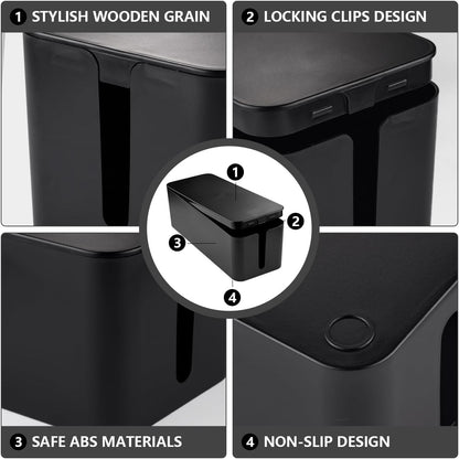Tuwechen Cable Management Box, Large Cable Organizer Box to Hide Wires