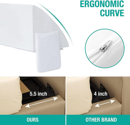 Vekkia 34" Extra-Long Wedge Pillow, 5.5" Bed Wedge Pillow for Sleeping,Gray