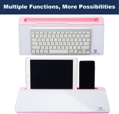 TSJ OFFICE Whiteboard Weekly Dry-Erase-Board - Desktop White Board Calendar Desk Organizers with Accessories Computer Keyboard Stand with Drawer, for Office, Home, School Supplies - White Calendar