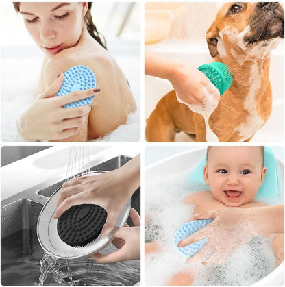 Silicone Body Scrubber, Exfoliating Body Scrubber Silicone, 3pack Soft Loofah Silicone Body Scrubbers for Use in Shower, Shower Scrubber for Body, Silicone Scrubber Men Women for All Skin