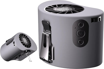 AddAcc Portable Waist Fan, 10000mAh Battery Operated, Rechargeable Clip On Belt, 10 Speed, 12000RPM Strong Airflow, Max 24H Working Time, Personal Shirt fan for Outdoor Work Jobsite Farms