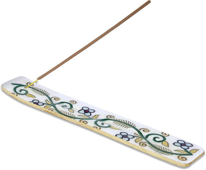 Bless-International Traditional-Handmade-Burner Wooden-Incense-Stick-Holder Ash-Catcher-Stand for-Aromatherapy-Meditation-Yoga (Incense Holder 10 inch(2 pcs))