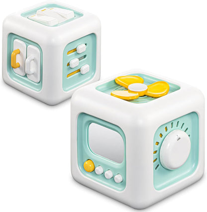 SOCBTNSO Busy Cube Toy for 1 Year Old Boy, Montessori Toys for 1+ Year Old, Travel Toys for Toddlers 1-3, Learning Fine Motor Skills| 1st Birthday Gifts 6 9 12 Months Baby
