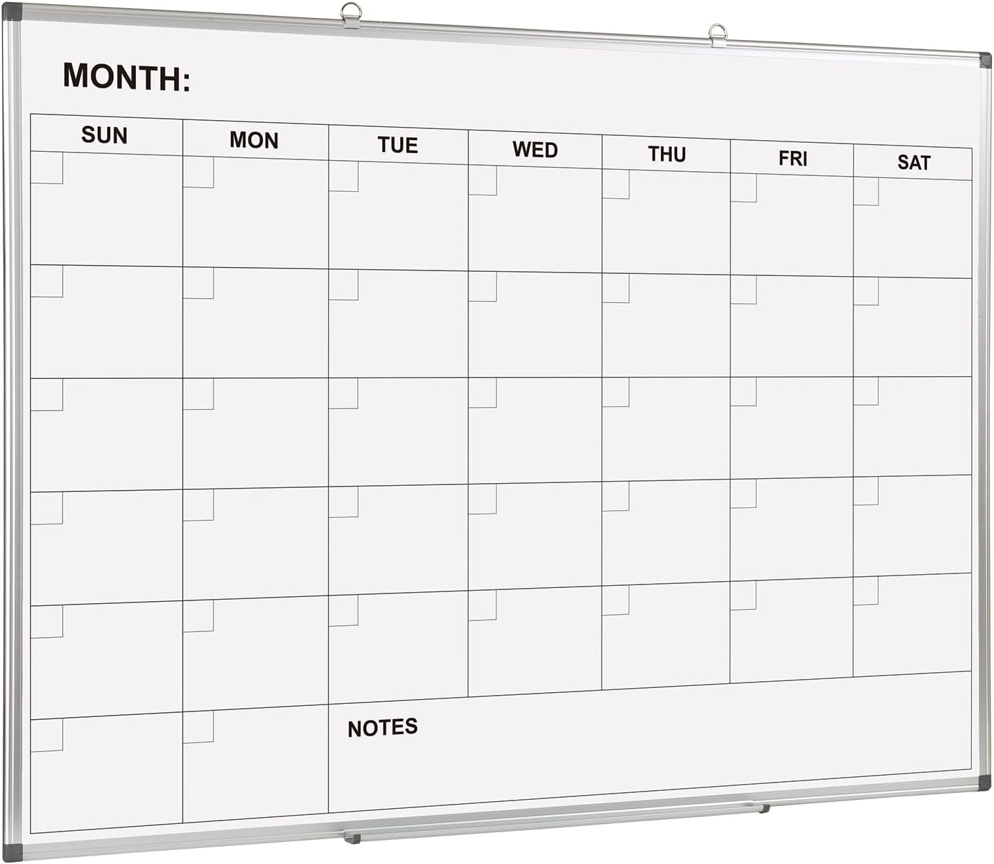 Comix Magnetic Monthly Calendar Whiteboard, 24 x 18 Inches Wall Planner