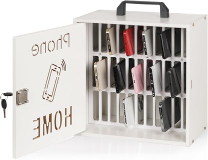 36 Slots Cell Phone Holder Classroom, Wooden Phone Lock Box