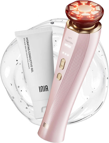 INIA FLARE 3-in-1 Red Light Therapy Beauty Device for Face & Neck White
