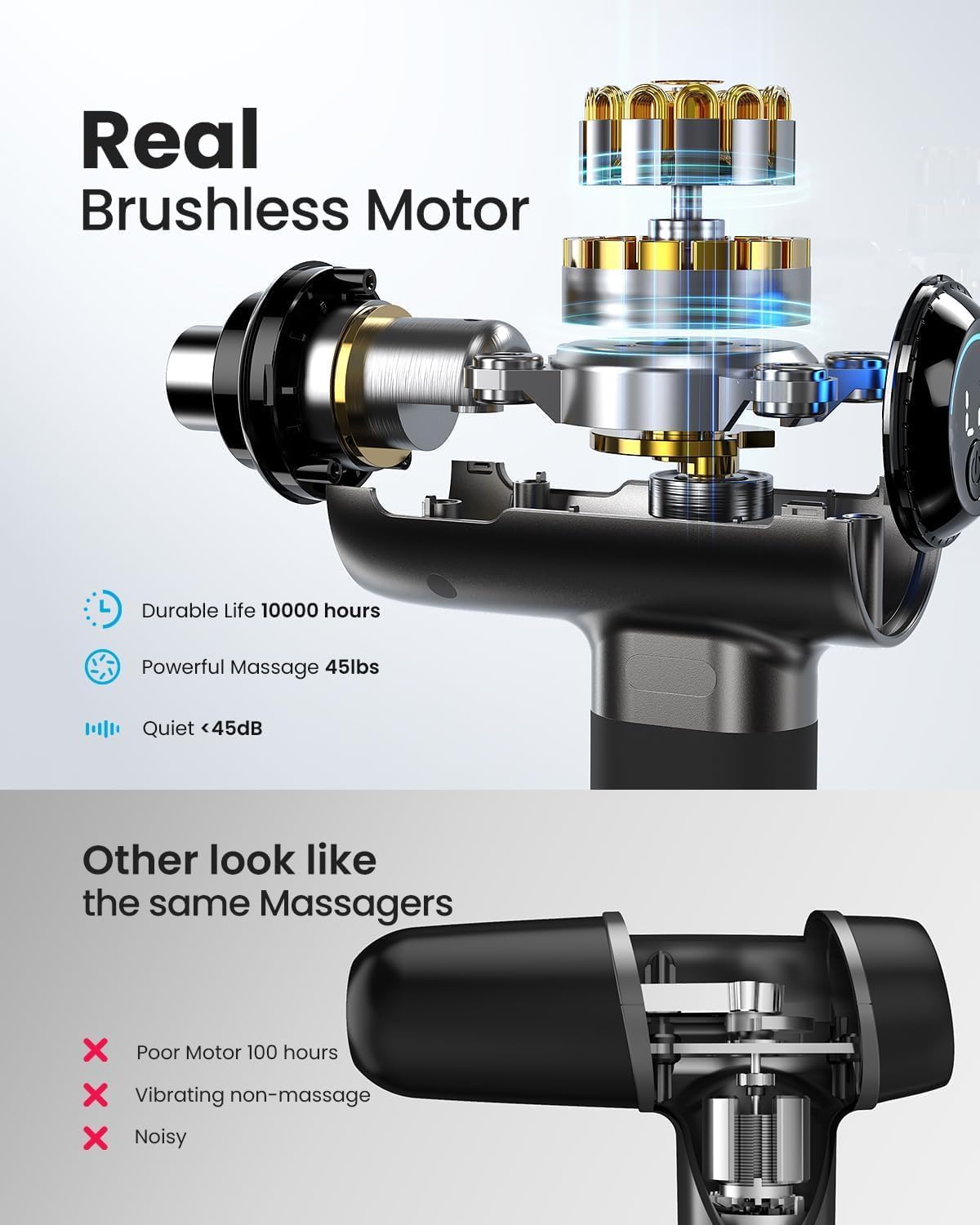 RENPHO Active+ Massage Gun, App-Controlled Guided Courses, Bluetooth