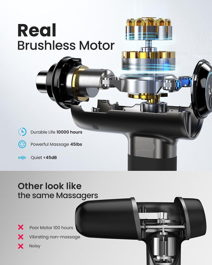 RENPHO Active+ Massage Gun, App-Controlled Guided Courses, Bluetooth