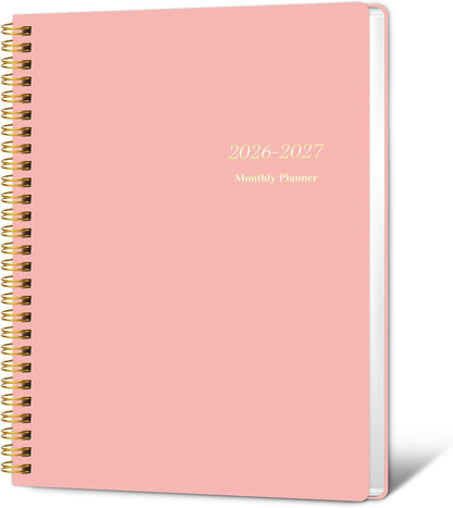 KMQOY Monthly Planner 2026-2027, 2026 Calendar 24 Months Planner, Jan 2026 - Dec 2027, 7.5"x10", Personal Calendar with Monthly Goals, To-Do List, Habit Tracker, 2 years for School Office Home Planning(Black)