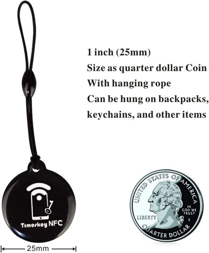 10pcs NFC Tags Keychain Ntag215 NFC Chips Programmable NFC Fob NFC Key Fob NFC Card Compatible All NFC Enabled Mobile Phones & Devices