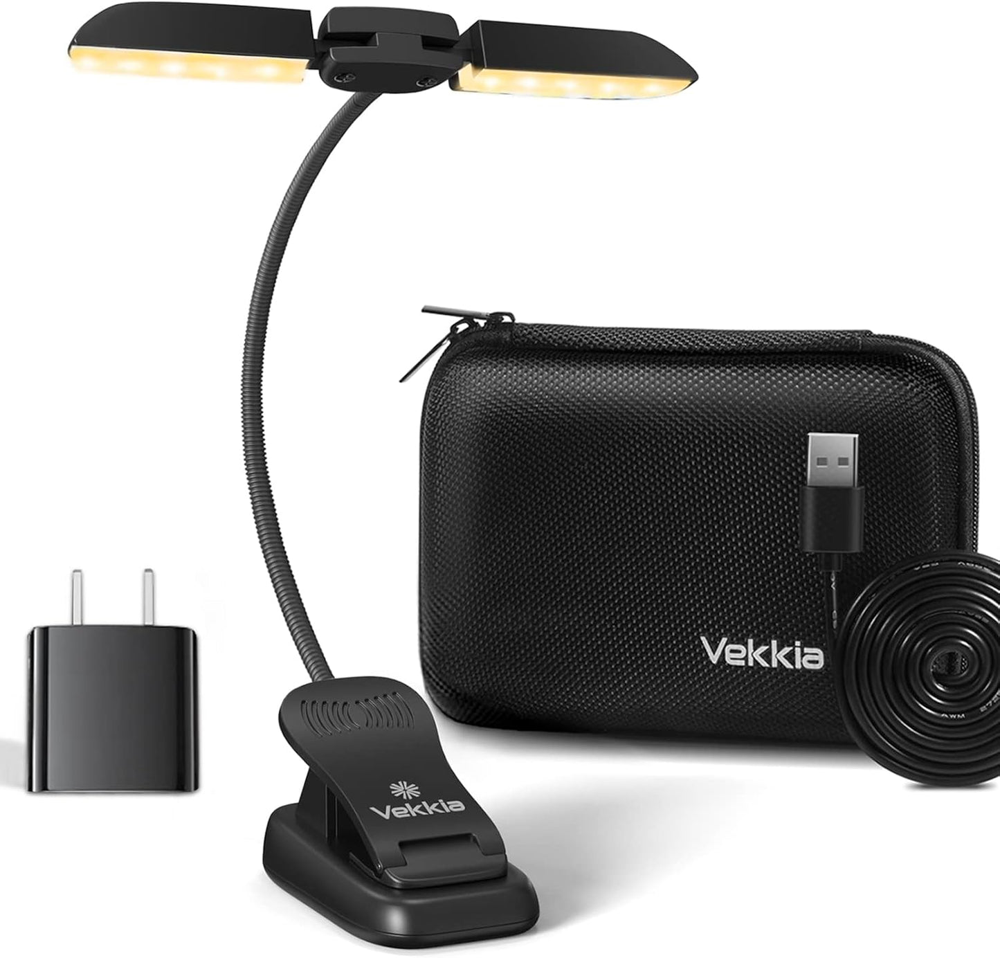 Vekkia 14 LED Rechargeable Book Light for Reading at Night