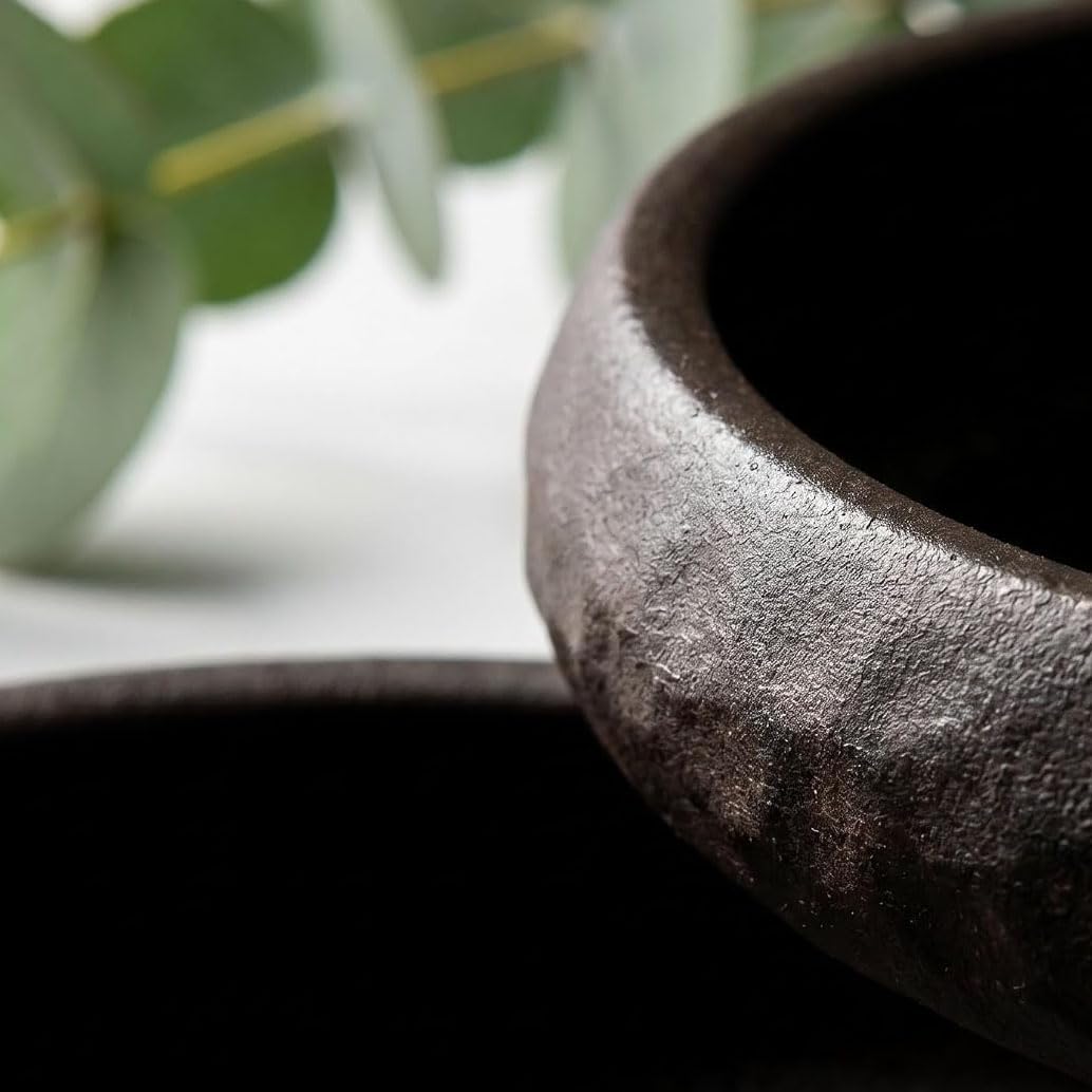 6 Inch Incense Holder with Ash Catcher,Handmade Crack Blue Glaze Ceramic Incense Burner Bowl with 9-Hole Design for Sticks,Cones,Coils Sage,Palo Santo - Perfect for Meditation,Yoga & Zen Home Décor