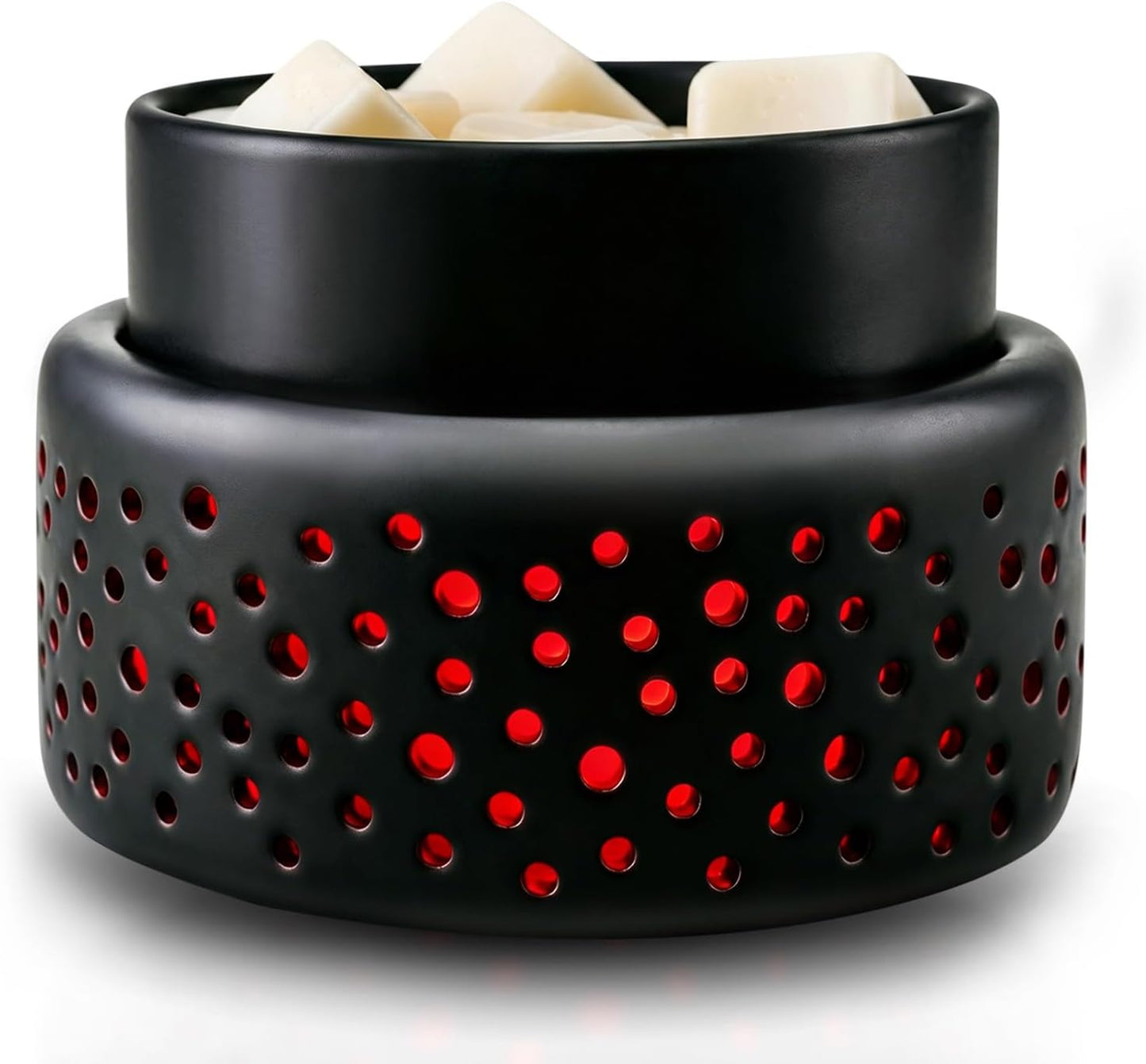 VICTORIA AROMA Ceramic Wax Melt Warmer - LED Night Light Candle Wax Warmer for Scented Wax, Electric Fragrance Wax Melter for Home, Office, Bedroom Decor, and Gifts