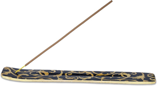 Bless-International Traditional-Handmade-Burner Wooden-Incense-Stick-Holder Ash-Catcher-Stand for-Aromatherapy-Meditation-Yoga (Incense Holder 10 inch(2 pcs))