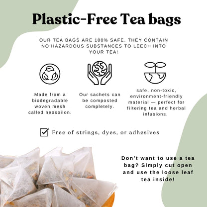 Organic Stinging Nettle Tea Loose Leaf Tea Bags – Soothing Tea for Allergy Relief and Sinus Relief, Lemon Balm, Licorice Root, Caffeine Free, AIP Herbal Seasonal Blend, 15 Count