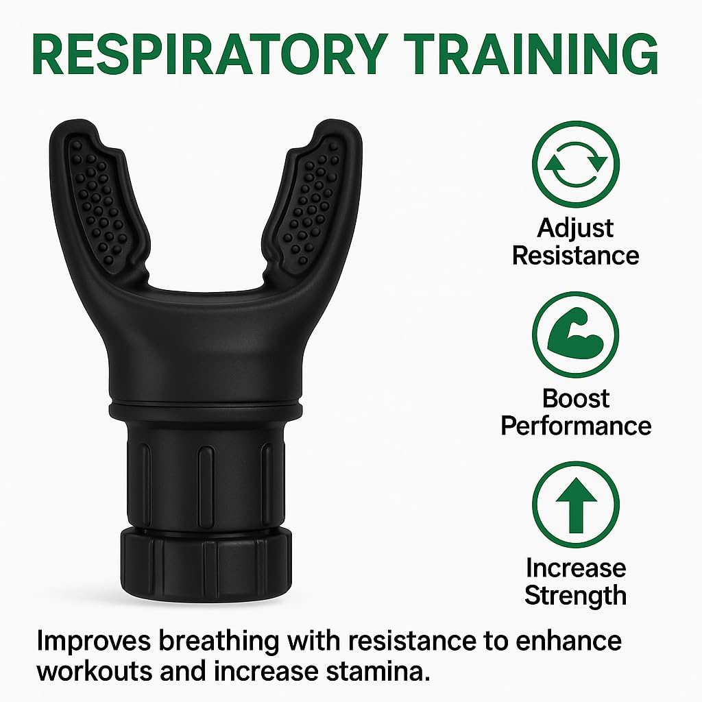 Breathing Control Trainer for Deep & Slow Breaths | Adjustable Resistance Device for Focus, Relaxation & Daily Breath Practice | Compact Silicone Breathwork Tool