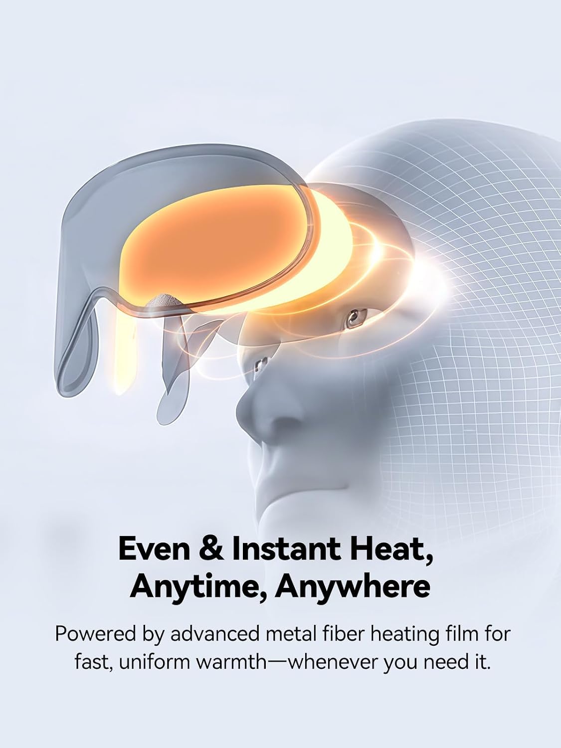 USB Heated Eye Mask for Dry Eyes & Tired Eyes, Warm Compress Therapy with Adjustable Heat & Timer – Soft Relaxation Mask for Puffiness, Dark Circles, Sleep & Eye Strain Relief
