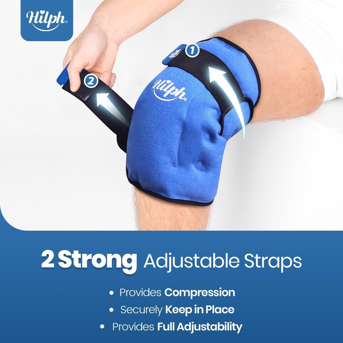 360° Full Coverage Knee Ice Pack Wrap for Post-Surgery Recovery - Bendable & Adjustable Hot Cold Therapy for Pain Relief, Swelling, Arthritis - Easy to Wear, Reusable Gel Pack for Men & Women, Black