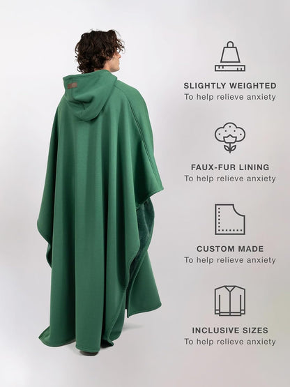 FREE THE SHEEP Eden Hoodie – Oversized Weighted Hoodie Cloak with Ultra-Soft Faux Fur Liner