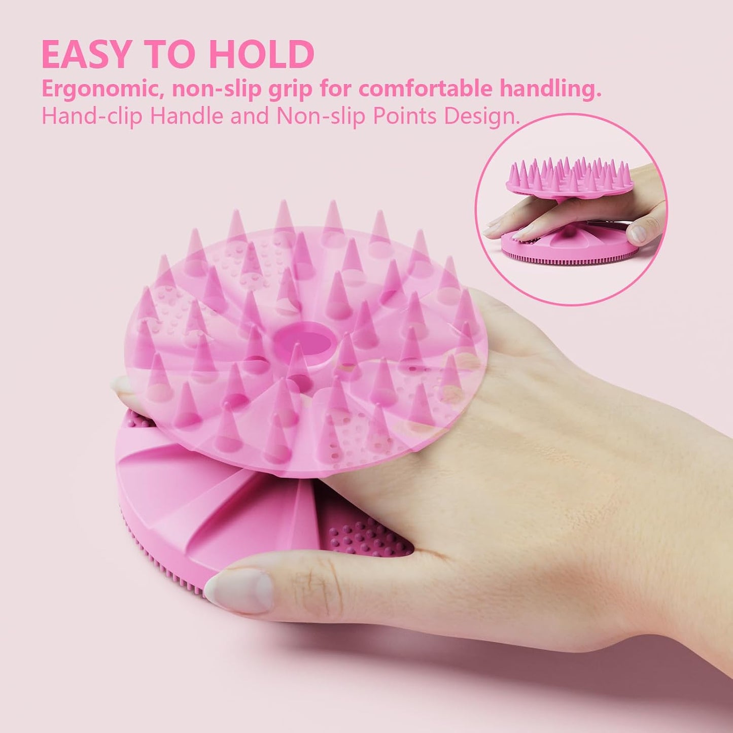 Silicone Body Scrubber 2 Pack, BEAUTAIL Shower Bath Scrubber, More Hygienic Than Traditional Loofah, Lather Nicely, Gentle Exfoliating Brush for Women Men Baby Sensitive Skin, Black+Purple