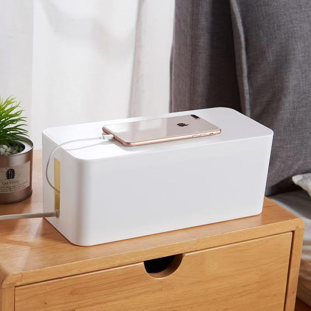 Cord Organizer Box Cable Management Hide Power Strips & Cords