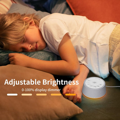 SoundLegend Sleep White Noise Sound Machines 32-Level Volume 30 Sounds 12 Colors Light 5 Timers Adjustable Light Brightness Compact for Everyone Travel Gift Memory Function