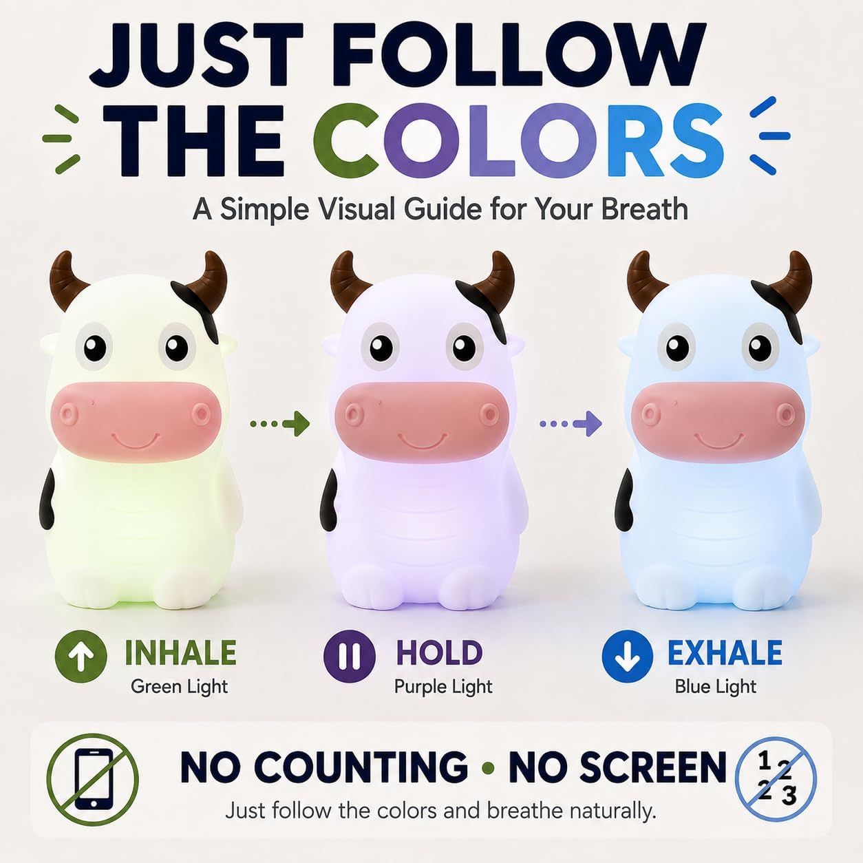 InnerZen Breathing Dragon Guided Breathing Pal, 3 Modes, Adults & Kids