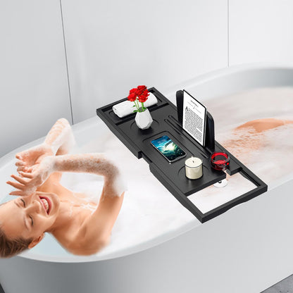 Banlilu Bathtub Tray - Bath Tray Expandable - Bath Tub Tray Table for Bathtub, Ajustable Size, Fits Most Tubs