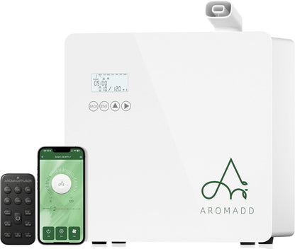 2025 Upgraded 3500 Sq.Ft Smart Scent Diffuser - HVAC System, Whole House Aroma & Hotel Collection Diffuser, Waterless Essential Oil Diffuser for Home Large Room, Cold Air Tech, 600mL (Black)