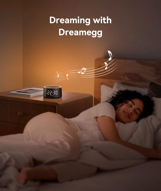 Dreamegg D1 Nova Sound Machine Alarm Clock for Sleep, White Noise