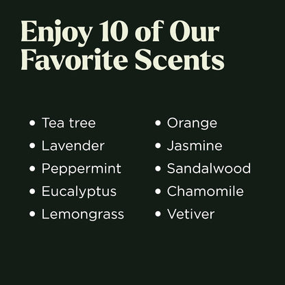 Lagunamoon Essential Oils Set, Top 20 Gift Set Oils for Diffusers, Humidifiers, Aromatherapy, Candle Making Scents, Cars & Home Products, Peppermint, Tea Tree, Lavender, Eucalyptus, Lemongrass (10mL)