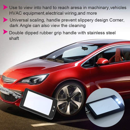 Vehicle Inspection Mirror, Telescoping Inspection Mirror, Flexible Car LED Lighted 360 Degree Swivel Extend Tool Inspectors Machinist for Vehicle Auto Mechanic