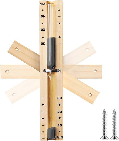 1 Minute Sand Timer, Wooden Sand Hourglass, Small Blue Hourglass, Sandglass Clock 1 Min for Classroom,Game,Decorative (Black)