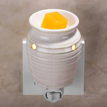 STAR MOON Ceramic Wax Melt Warmer, Plug in Wax Warmer for Scented Wax, Scentsy Wax Warmer for Fragrance Oil, Night Light Wax Burner Decoration with Two Bulbs