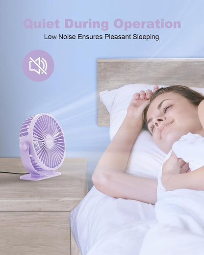 TriPole USB Desk Fan Small Portable, 360° Rotation Quiet Mini Personal Fan