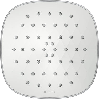 KOHLER 33631-Y-BN Cinq Round Single-Function Filtered Showerhead, Five-Layer Filtration, 2.5 GPM, Full Coverage Spray, Premium Durable Material, Vibrant Brushed Nickel