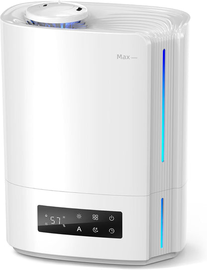 BREEZOME 6L Humidifiers for Bedroom Large Room & Essential Oil Diffuser, Ultrasonic Top Fill Cool Mist Humidifiers for Baby, Plants, Nursery Last up to 60 Hours, Smart Humidistat Control, Quiet, Black